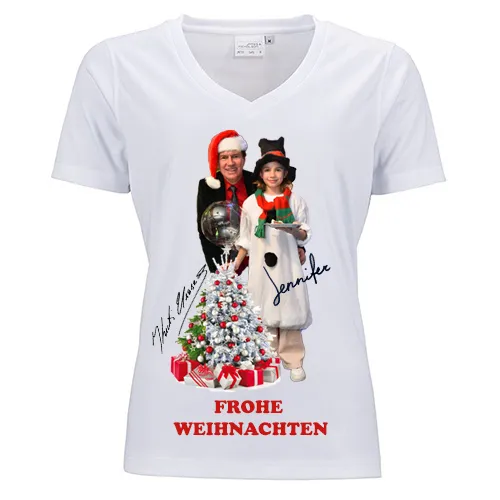 T-Shirt: Weihnachten mit Jennifer & Kurt Elsasser Motiv (Handsigniert)