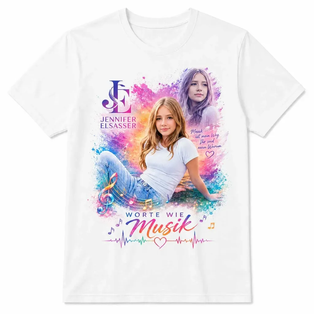 Jennifer Elsasser – Fan T-Shirt „Worte wie Musik“