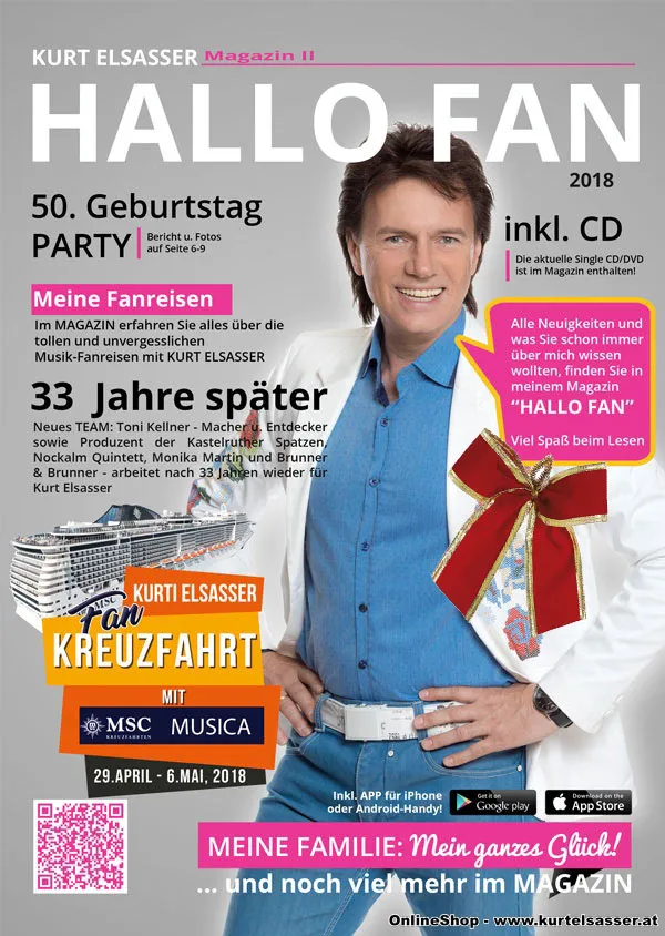„HALLO FAN“ heißt das 24-seitige Glanzmagazin von Kurti Elsasser.